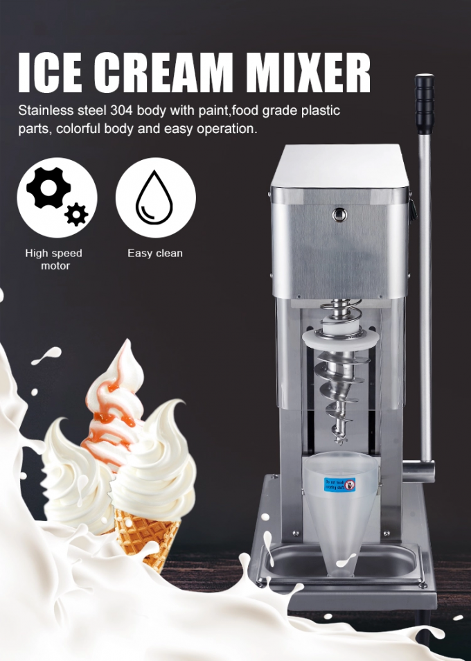 Desktop Manual Yogurt Ice Cream Shake Machine Commercial Mixing Semi