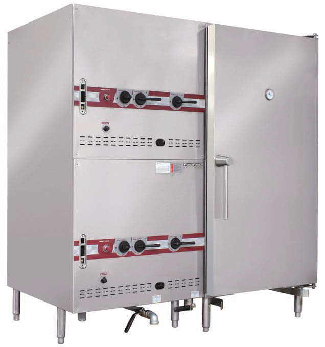 Rollin Type Gas Heated Upright Steam Commercial Gas Steamer