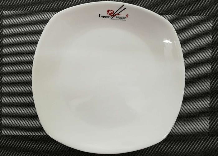 Square Dish Plate With CustomizedLogo Porcelain Dinnerware Sets Dia. 23cm