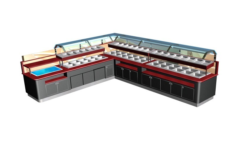 Plastic Aluminum Sheet Restaurant Buffet Equipment With Stone