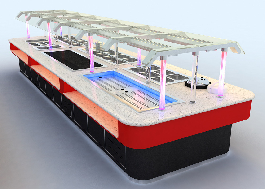 Oblong Shape Commercial Buffet Equipment / Commercial Buffet Food Warmer