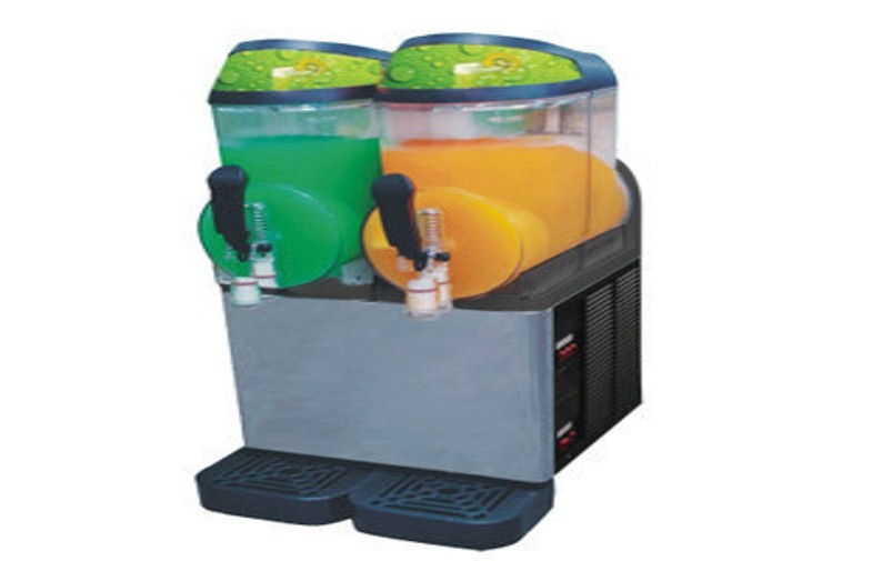 Plastic TwoTank Stainless Steel Slush Machine XC224 For Snack Food Bar