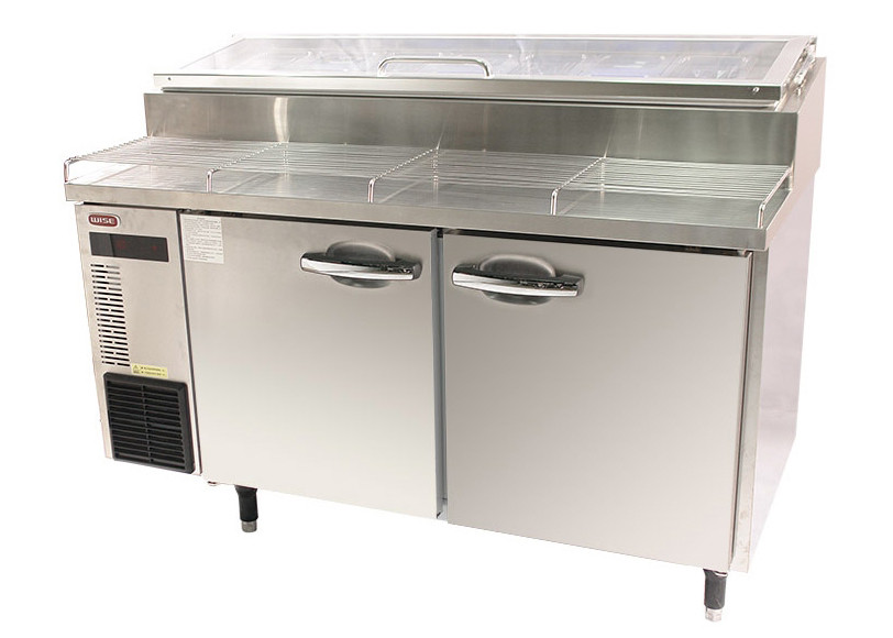 Commercial Pizza Prep Refrigerator With 2 Door Air Cooling Undercounter