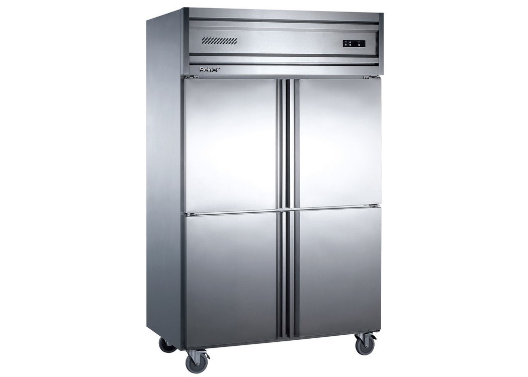 Commercial Four Door ReachIn Refrigerator and Freezer Dual Temperature Range +6°C to 6°C / 6