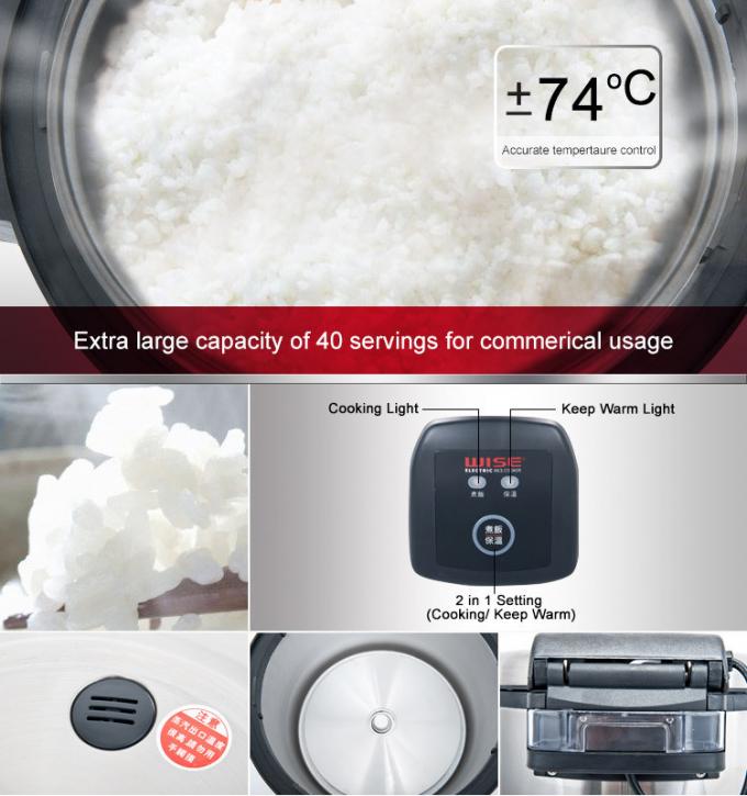 Commercial 13L Electronic Rice Cooker / Warmer Non stick Inner Pot