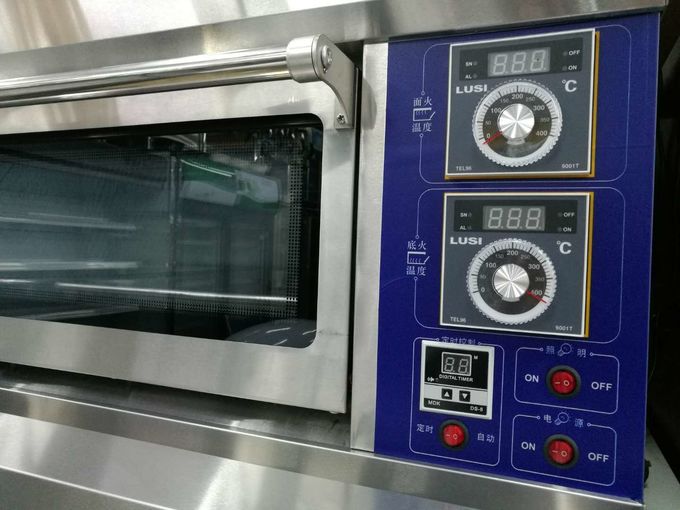 1 Deck Far Infrared Electric Baking Ovens Stainless Steel Tempered