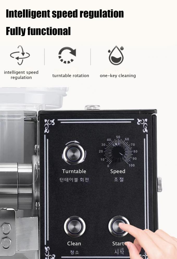 55KG Intelligent Snowlake Stainless Steel Ice Machine Black 220V 50HZ