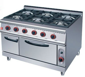 US-RQ-6 Commercial Kitchen Equipments Gas Range 6 Burner Gas Oven