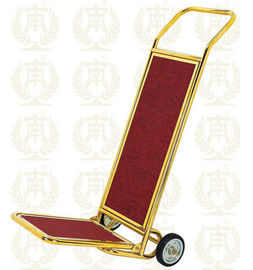 Hotel Luggage Trolley Gold Room Service Equipments 450*540*1200mm