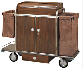 Brown Room Service Trolley For Hotel
