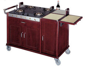Double Head Abalone Cart Luxury Room Service Equipments 1420*600*940mm