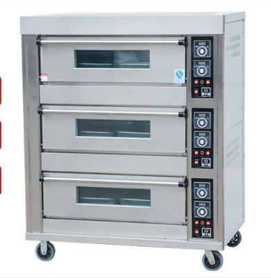 120Kg Electric Gas Commercial Baking Oven Timing Temperature Control 600*400mm