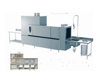 Commercial Kitchen Equipments Rack Conveyor Dish Washer Capacity 300 Basket Per Hour