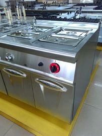 Hot Food Display Gas Bain Marie With Cabinet Western Professional Kitchen Equipment