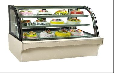 Glass Door Upright Cake Cooling Showcase Granite Base , Food Warmer Showcase 3
