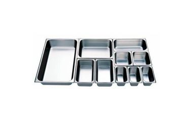 Restaurant Silver Stainless Steel Cookwares / Pans 0.8mm For Food , 325x265mm