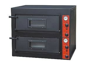 Black Painting Electric Pizza Baking Oven With 2 Layer 2 Tray 910x820x750mm