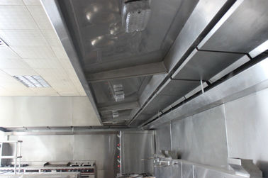 Stainless Steel Square Exhaust Hood with Lighting European Style 2900*1150*600mm