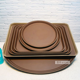 Fiberglass Room Service Tray 14&quot; Round Non - Skid Dia.35.5cm Solid Design