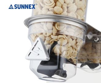 Three Tnaks Cereal Dispenser Buffet Dry Food Dispenser with Stainless Steel Base 4.0LTR X3