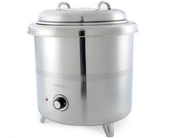 Stainless Steel Electronic Soup Kettle Adjustable Temperature Control Knob 10Ltr 220VAC 380W