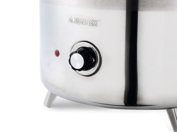 Stainless Steel Electronic Soup Kettle Adjustable Temperature Control Knob 10Ltr 220VAC 380W