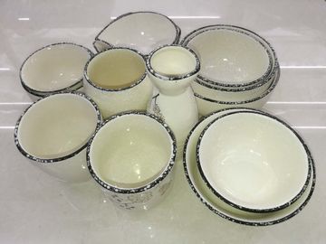 Korean Style White Porcelain Dinnerware Sets With Traditional Flower Decoration Pattern