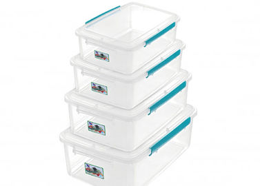 Clear Plastic Food Storage Box with Lid and Lock Capacity 0.9L to 12L Withstand Temperatures From -40°C to +80°C
