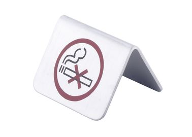 SS Stackable Table Tent Signs /  " Smoking Area " " No Smoking " Warning Symbol Room Service Indicator
