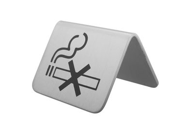 SS Stackable Table Tent Signs /  " Smoking Area " " No Smoking " Warning Symbol Room Service Indicator