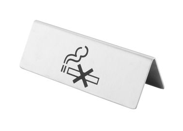 SS Stackable Table Tent Signs /  " Smoking Area " " No Smoking " Warning Symbol Room Service Indicator