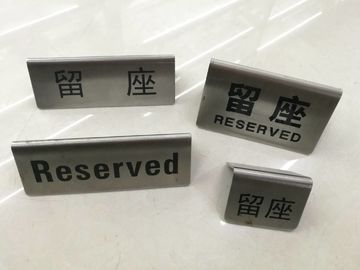 Stainless Steel Reserved Table Number Stands in English or Chinese Restanurant Room