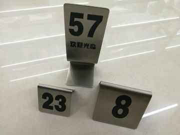 Stainless Steel Reserved Table Number Stands in English or Chinese Restanurant Room