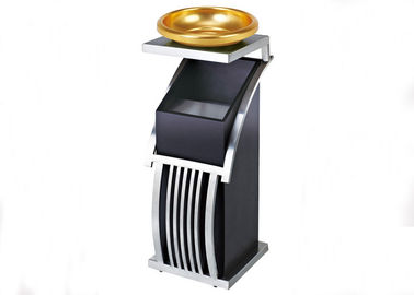 Freestanding Room Service Equipments , Deluxe Ground Ash Barrel with Decorative Ash Tray on Top