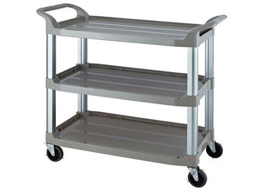 Multi - functiona l3 - Layer Plastic Dining Cart with Side Waste - Collecting Bins
