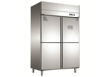 Stainless Steel 4 Door Commercial Refrigerator Freezer With 1.0m³ Capacity