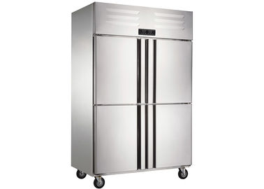 Double Temperature Commercial Refrigerator Freezer With 4 Solid Doors Temp. Range 0～-15°C / 8～-10°C