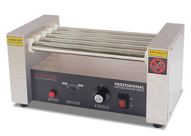 Commercial Hot Dog Roller Grills , Stainless Steel 5 Rollers Sausage Grill Machine