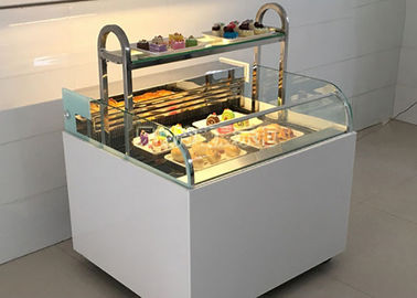 Customized Open Type Sandwich Display Cabinet With LED Light Refrigeration Food Cake Showcase