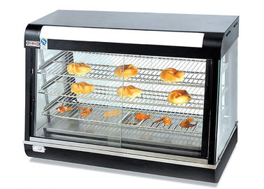 Electric Heating Food Warmer Showcase Counter-top Curved Glass Bread Hot Display Cabinet