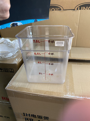 CAMWEAR"CAMSQUARE  Square food box storage container transparent with scale, USA CAMBRO brand