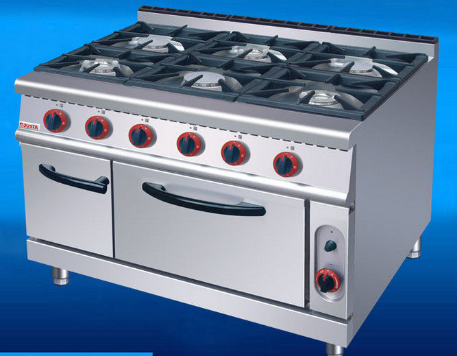 US-RQ-6 Commercial Kitchen Equipments Gas Range 6 Burner Gas Oven