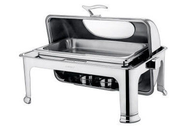 Stainless Steel Chafing Dish With Visual Window Rectangular Cookware GN Food Container 1/1*65MM