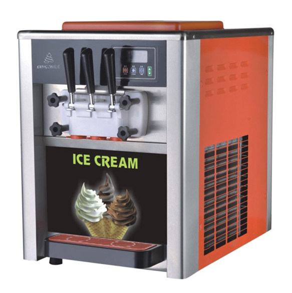 LCD Display Table Top Ice Cream Machine / Commercial Refrigerator Freezer