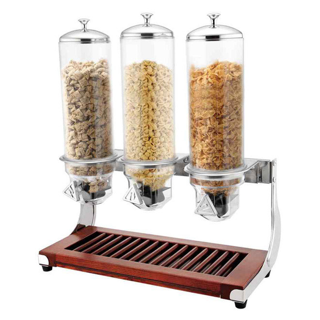 Cereal Dispenser Commercial Buffet Equipment Dry Food Container 3 Head