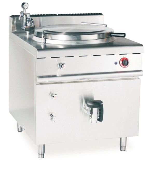 JUSTA Gas Indirect Jacketed Boiling Pan Kitchen Equipments 150L Soup Cooker Machine