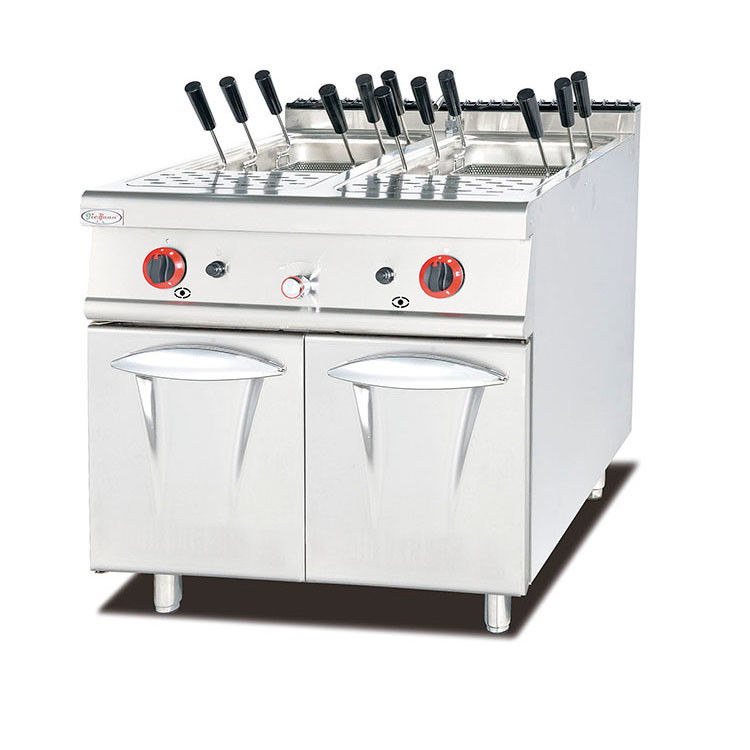 Gas Pasta Cooker With Cabinet Western Noodle Fast Cooking Kitchen Equipment