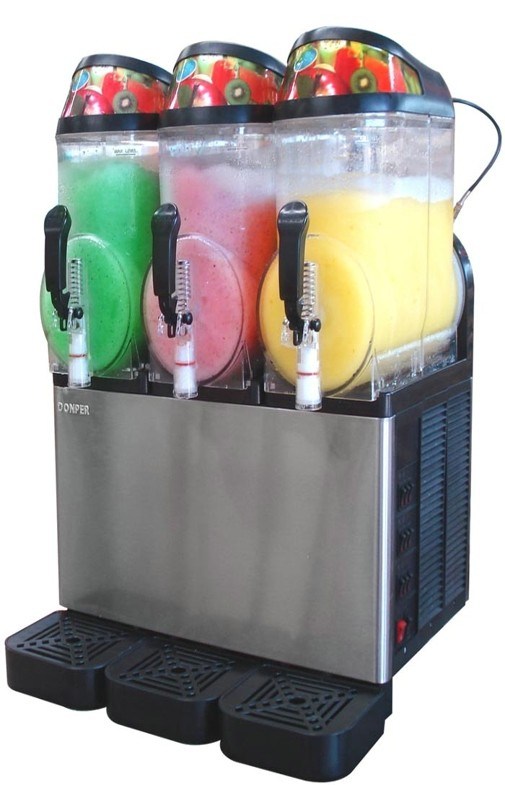 Plastic TwoTank Stainless Steel Slush Machine XC224 For Snack Food Bar