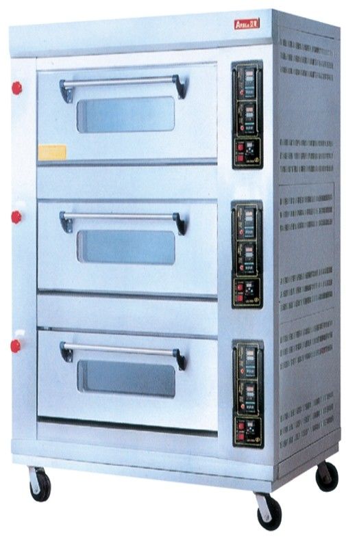 Energy-Saving Electric Baking Ovens With 3 Layer 9 Trays For Catering Industry