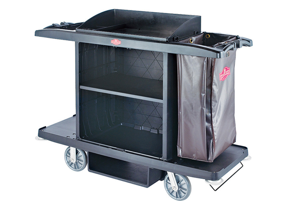 Black / Grey Room Service Equipments / Hotel Room Supplies 2 Shelves